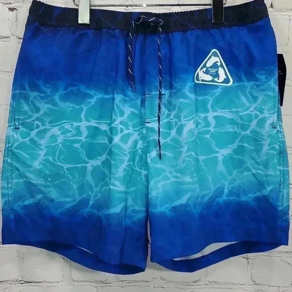 Ocean +Coast Lined Swim Ombre Shorts Mens Size L NWT - Picture 1 of 12